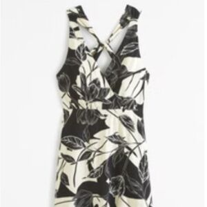 Black and White Floral Dress